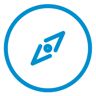 Icon of a compass.